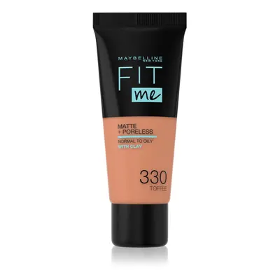 MAYBELLINE NEW YORK Fit Me! Matte+Poreless pórusösszehúzó és mattító alapozó normál és olajos bő