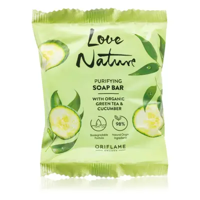 Oriflame Love Nature Green Tea & Cucumber Szilárd szappan tejsavval 75 g