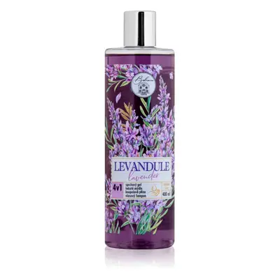 Bohemia Gifts & Cosmetics Flower Line Lavender tisztító gél testre és hajra 4 in 1 400 ml