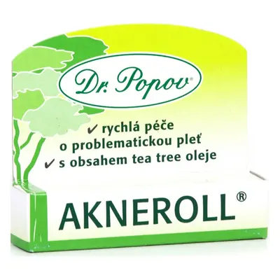 Dr. Popov Akneroll with tea tree helyi ápolás a pattanásos bőr hibáira 6 ml