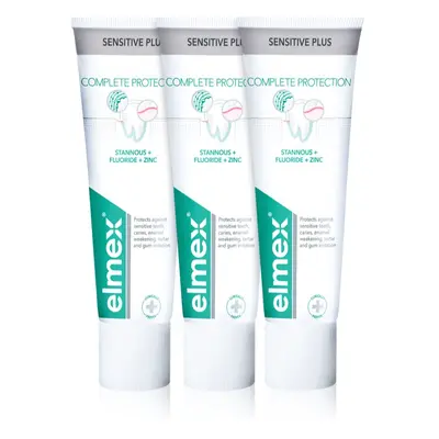 Elmex Sensitive Plus Complete Protection erősítő fogkrém 3x75 ml