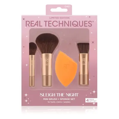 Real Techniques Sleigh The Night Mini Brush + Sponge Set ecset szett