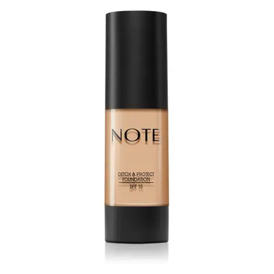 Note Cosmetique Detox & Protect mattító folyékony alapozó SPF 15 árnyalat 03 Medium Beige 30 ml