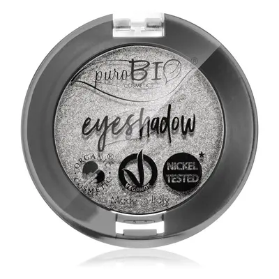 puroBIO Cosmetics Compact Eyeshadows szemhéjfesték árnyalat 23 Silver 2,5 g