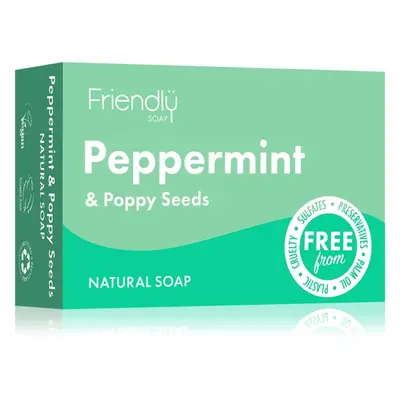 Friendly Soap Natural Soap Peppermint & Poppy Seeds természetes szappan 95 g