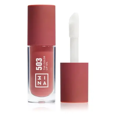 3INA The Color Lip Oil hidratáló olaj az ajkakra árnyalat 503 - Medium nude pink, sheer 4 ml