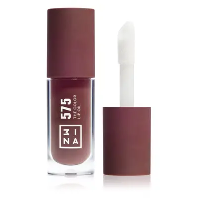 3INA The Color Lip Oil hidratáló olaj az ajkakra árnyalat 575 - Coffee brown, sheer 4 ml