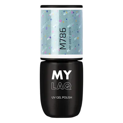 MYLAQ UV Gel Polish géles körömlakk árnyalat My Grey Dots 5 ml