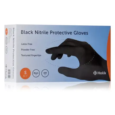 Holík Nitril Black púdermentes nitril védőkesztyű méret S 2x50 db