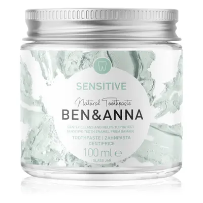 BEN&ANNA Natural Toothpaste Sensitive fogkrém üvegtégelyben érzékeny fogakra 100 ml