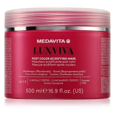 Medavita LUXVIVA Post Color Acidifying Mask kezelés festett hajra maszk formájában 500 ml