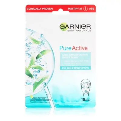 Garnier Skin Naturals Pure Active szövet arcmaszk tisztító hatással 28 g