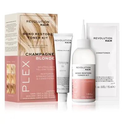 Revolution Haircare Plex Bond Restore Kit szett a hajszín élénkítéséért árnyalat Sparkling Wine 