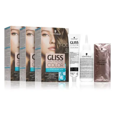 Schwarzkopf Gliss Color tartós hajfesték takarékos kiszerelés 7-00 Dark Blonde