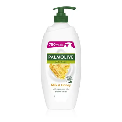 Palmolive Naturals Milk & Honey tusoló és fürdő krémes gél tejjel és mézzel pumpás 750 ml