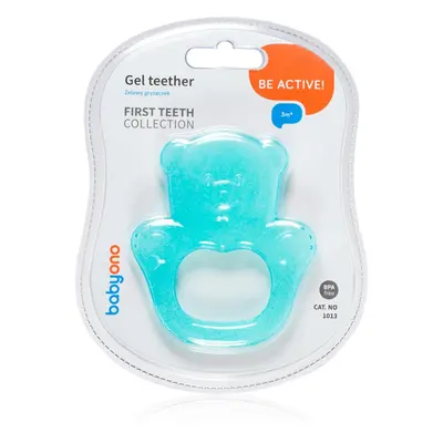 BabyOno Be Active Gel Teether rágóka Turquoise Bear 1 db