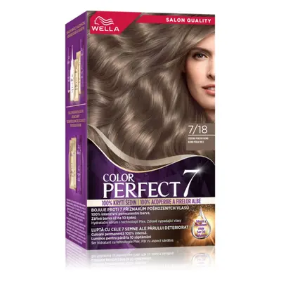 Wella Color Perfect hajfesték árnyalat 7/18 Cool Pearl Med Blonde 1 db