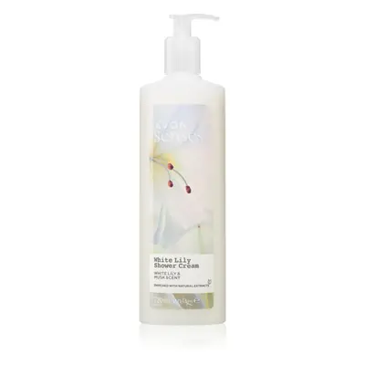 Avon Senses White Lily & Musk felfrissítő tusoló krém 720 ml