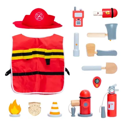 UMU® Roleplay Firefighter Set interaktív játék fából készült