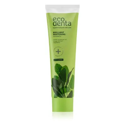 Ecodenta Green Brilliant Whitening fogfehérítő paszta fluoriddal a friss leheletért Mint Oil + S