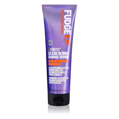 Fudge Everyday Clean Blonde Damage Rewind Shampoo gyengéd sampon mindennapos használatra a szőke