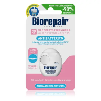 Biorepair Dental Floss Waxed Expanding viaszos fogselyem az érzékeny ínyre Pink 30 m