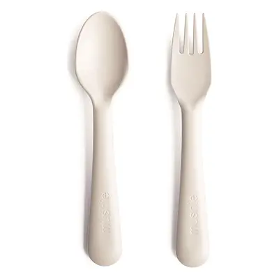 Mushie Fork and Spoon Set étkészlet Ivory 2 db