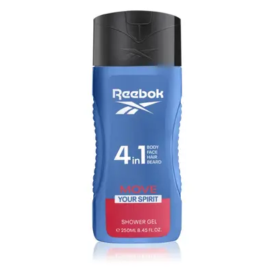 Reebok Move Your Spirit friss tusfürdő gél 4 in 1 uraknak 250 ml