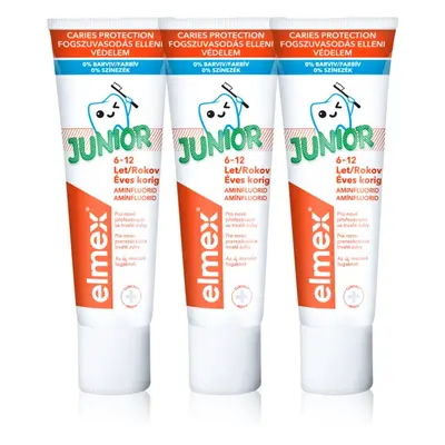 Elmex Junior 6-12 Years fogkrém gyermekeknek 3x75 ml