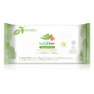 Dove Baby Biodegradable Wipes finom nedves törlőkendők gyermekeknek 75 db