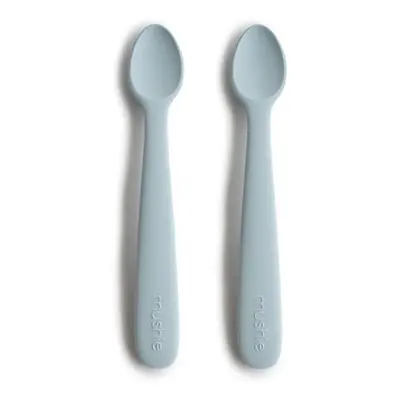 Mushie Silicone Feeding Spoons kiskanál Powder Blue 2 db