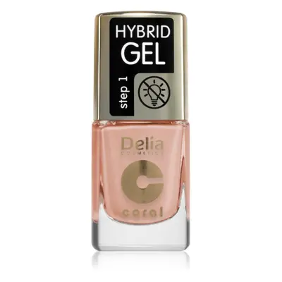 Delia Cosmetics Coral Nail Enamel Hybrid Gel géles körömlakk árnyalat 136 11 ml