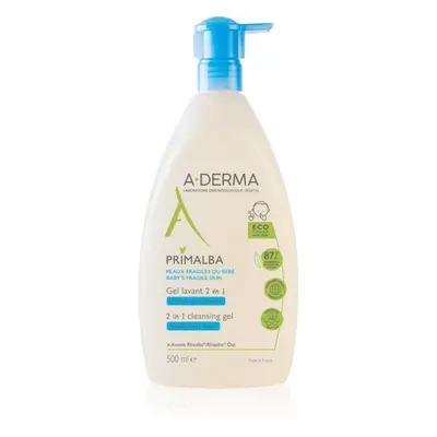 A-Derma Primalba Baby tisztító gél testre és hajra gyermekeknek 500 ml