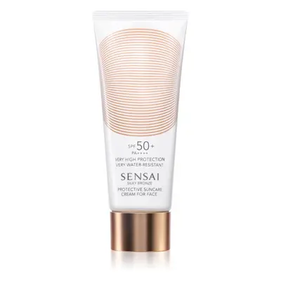 Sensai Silky Bronze védőkrém az egész arcra a káros napsugarak ellen SPF 50+ 50 ml