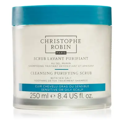 Christophe Robin Cleansing Purifying Scrub with Sea Salt tisztító sampon peeling hatással 250 ml