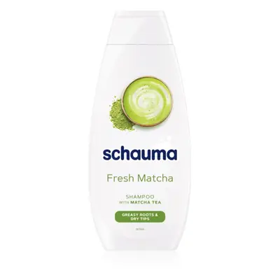 Schwarzkopf Schauma Fresh Matcha Tisztító méregtelenítő sampon zsíros fejbőrre és száraz hajvége