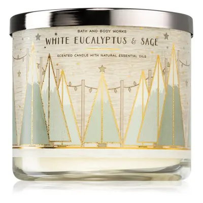 Bath & Body Works White Eucalyptus & Sage illatgyertya 411 g