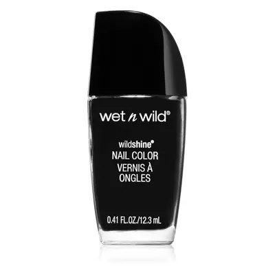 Wet n Wild Wild Shine jól fedő körömlakk árnyalat Black Creme 12.3 ml