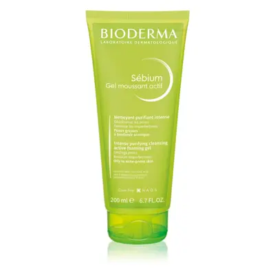 Bioderma Sébium Gel Moussant Actif mélyen tisztító gél zsíros és problémás bőrre 200 ml