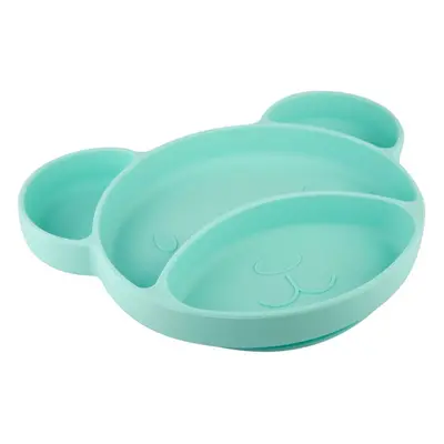 Canpol babies Suction plate Bear osztott tányér tapadókoronggal Turquoise 500 ml