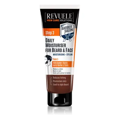 Revuele Men Care Solutions Barber Salon hidratáló krém az arcra és a szakállra 80 ml