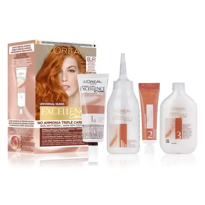 L’Oréal Paris Excellence Universal Nudes tartós hajfesték árnyalat 8UR Universal Copper Light 1 