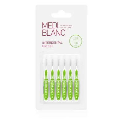 MEDIBLANC Interdental Pick-brush fogközi fogkefe 0,8 mm Green 6 db