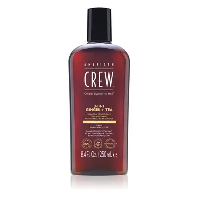 American Crew 3 in 1 Ginger + Tea 3 az 1 sampon, kondicionáló és tusfürdő uraknak 250 ml