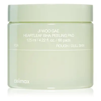 celimax Ji Woo Gae Heartleaf BHA Peeling Pad hámlasztó kendők nyugtató hatással 60 db