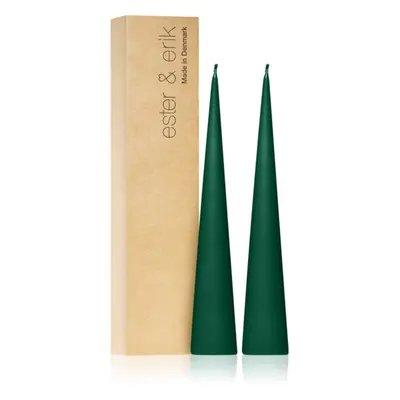 ester & erik cone candles marble green (no. 58) gyertya 2x25 cm