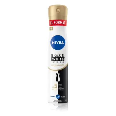 NIVEA Black & White Invisible Silky Smooth izzadásgátló spray hölgyeknek 200 ml