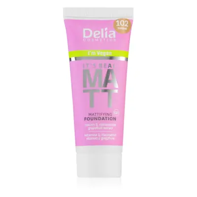 Delia Cosmetics It's Real Matt mattító alapozó árnyalat 102 Natural 30 ml