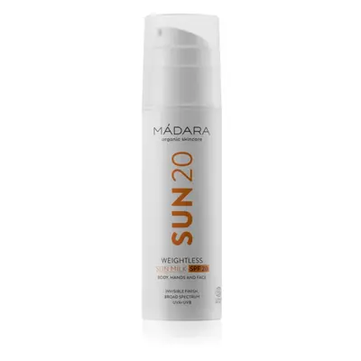 MÁDARA Sun 20 naptej arca és testre SPF 20 150 ml