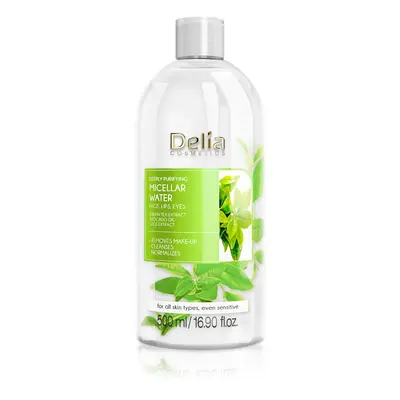 Delia Cosmetics Micellar Water Green Tea felfrissítő tisztító micellás víz 500 ml